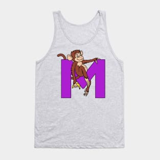 Letter M with Monkey Tank Top